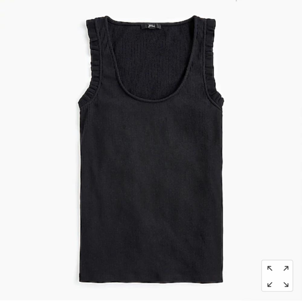 J. Crew ribbed ruffled tank top